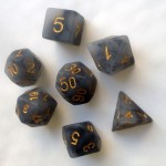 Grey Jade Effect Polydice Set